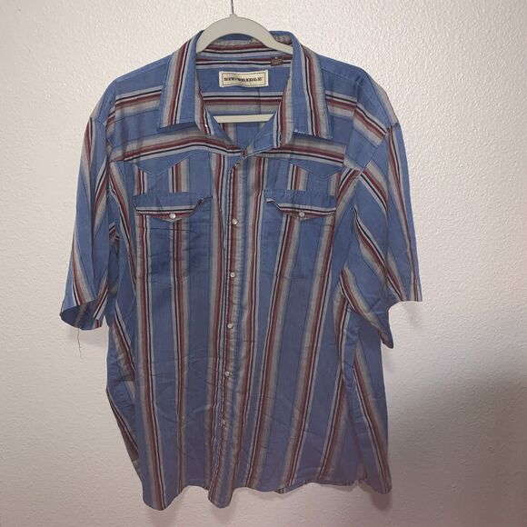 Bit And Bridle Men’s Pearl Snap Button Down Shirt - Picture 1 of 7